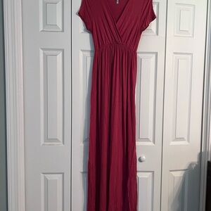 Elegant Pink Maxi Dress